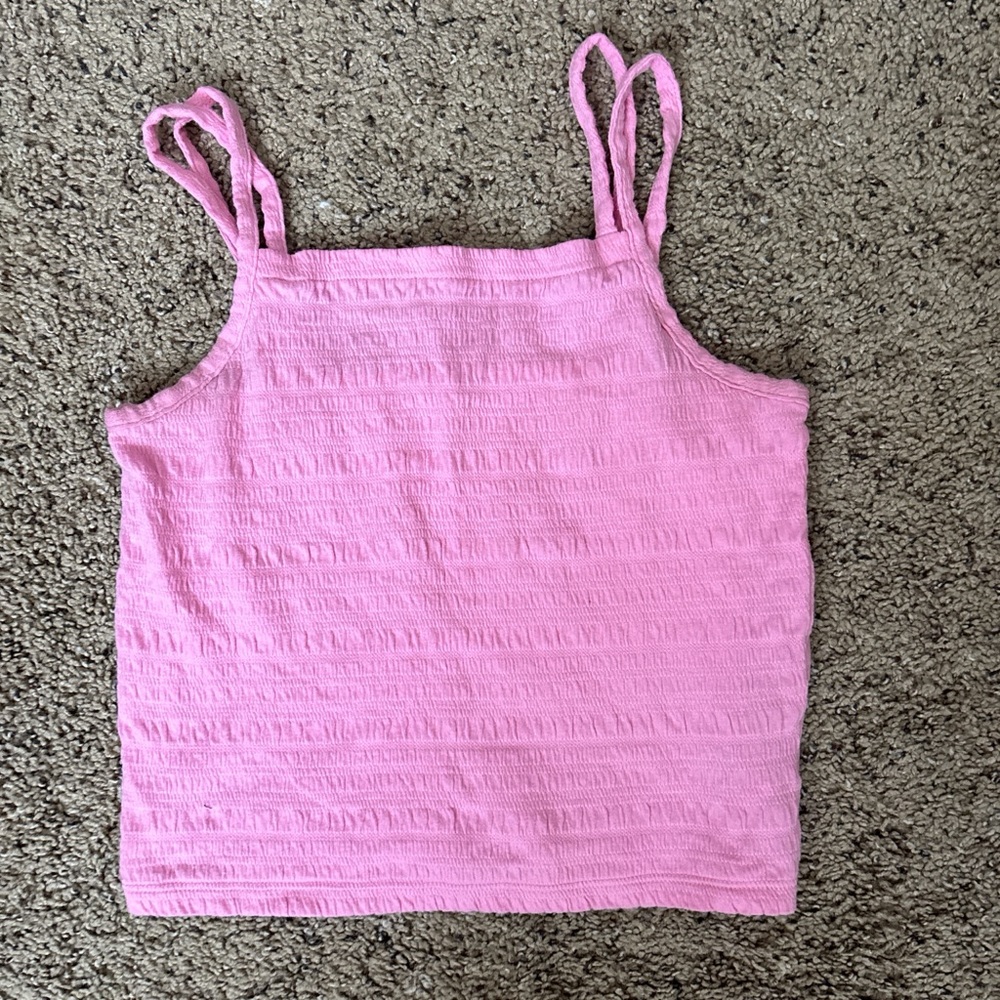 Old Navy Pink Smocked Camisole Tank